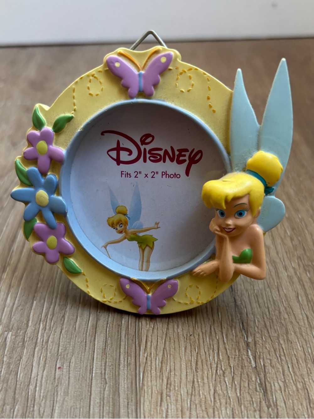 Disney Yellow Tinker Bell Floral Mini Wall Photo Frame Y2K